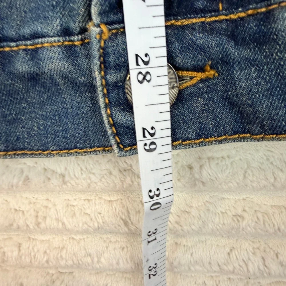 Victorious Mens Studded Denim Vest with Hood Blue Sleeveless Jean Jacket 2XL - Picture 4 of 5